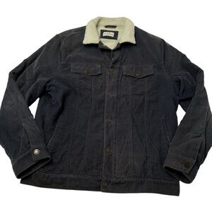 Marine Layer Corduroy SherpaTrucker Jacket in Faded Blue
